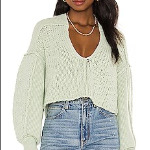 NWT Free People Sea Bright Pullover / Blue - Picture 8 of 8